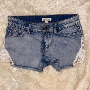 Blue jean shorts